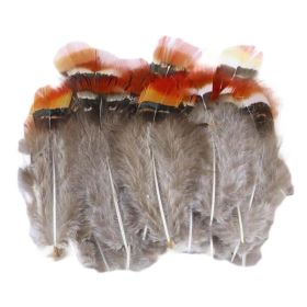 50 Pcs DIY Red Grey Feathers for Wind Chime Decorative Dream Catcher Crafts, 1-3 inch