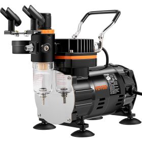 VEVOR Airbrush Kit, Professional Airbrush Set with Compressor, Airbrushing System Kit with Multi-Purpose Dual-Action Gravity Feed Airbrushes