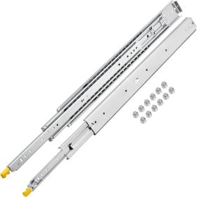 VEVOR Drawer Slides with Lock, 1 Pair 48 inch, Heavy-Duty Industrial Steel up to 500 lbs Capacity, 3-Fold Full Extension