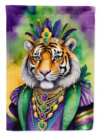 Tiger the King of Mardi Gras Garden Flag Mailbox Flag Decorative Yard Flag Banner Outside Patio Artwork Yard Flower Beds, Garden Size, Multicolor