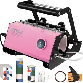 VEVOR Mug Heat Press, 11-30oz Tumbler Heat Press Machine, Sublimation Transfer Straight Skinny Tumblers, Cup Heat Press with Heat-resist Gloves &