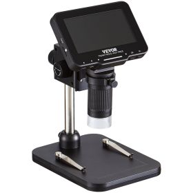 Digital Microscope, 4.3' IPS Screen, 50X-1000X Magnification, 1080P Photo/Video Coin Microscope, Electronic Microscope with 8 LED Lights and 32GB