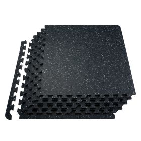 VEVOR 25 PCS 0.56" Thick Gym Floor Mats, 24"x24" EVA Foam & Rubber Top Interlocking Workout Mats with 100 sq.ft Coverage